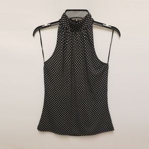 Black Top with White Polka Dot Michael Kors Size M